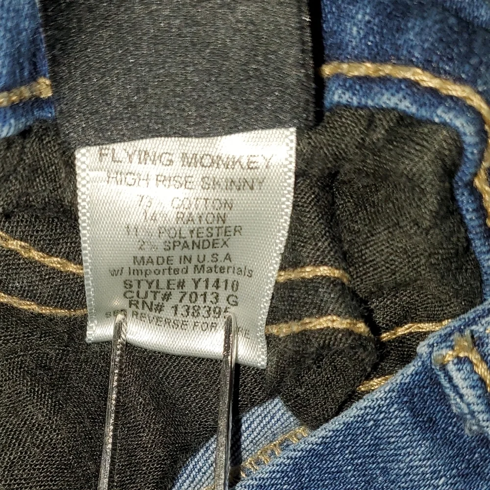 Flying Monkey Blue Skinny Jeans Distressed